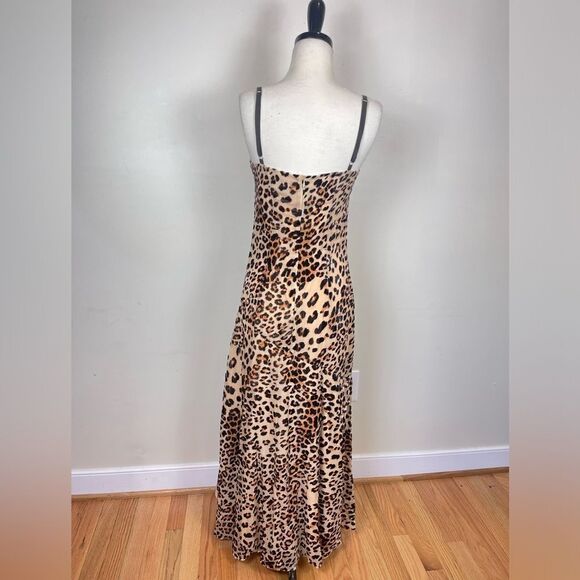 Nicole Miller Burn Out Leopard Slip Dress - Picture 4 of 6